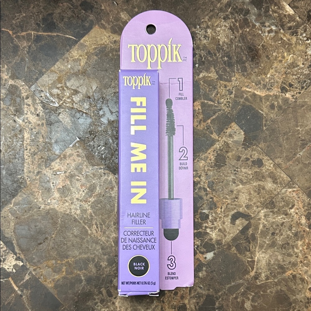 NEW 🆕 Toppik Hairline Filler, Hair Color touch up in Black